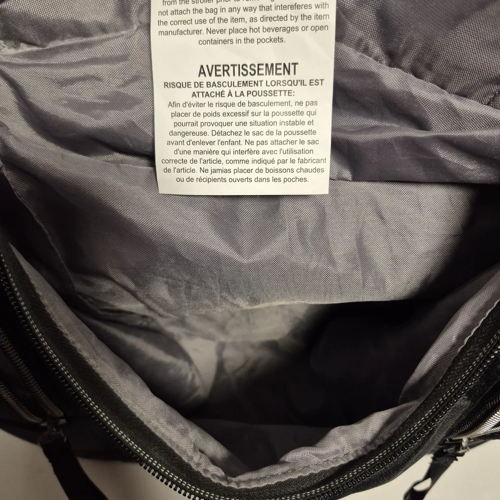 Goldbug‎ Diaper Bag Backpack Stroller Bag Gray Black Multi-Pocket Travel